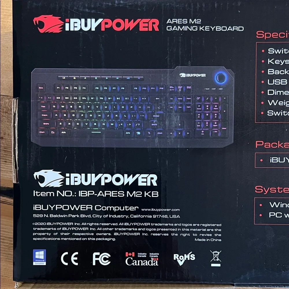 Ares M2 Gaming Keyboard - Black